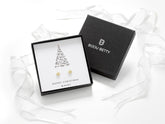 Sterling silver 6.5mm star earrings in Bijou Betty box with Merry Christmas card, ideal for daughters.