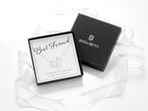 Sterling silver interlinked necklace in Bijou Betty box with friend card, ideal for birthdays.