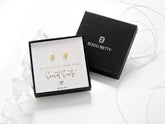 Sterling silver 6.5mm heart earrings in Bijou Betty box with Secret Santa card, ideal for daughters.