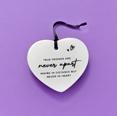 Gift for Friend - Ceramic Heart Keepsake - A Sentimental Gift for Long Distance Friends
