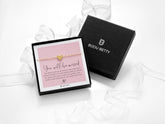18k gold-plated 10mm heart bracelet in Bijou Betty box with colleague leaving card, ideal for work friends.