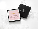 18k gold-plated 10mm heart bracelet in Bijou Betty box with colleague thank you card, ideal for work besties.