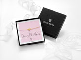 18k gold-plated 10mm heart bracelet in Bijou Betty box with Merry Christmas card, ideal for daughters.