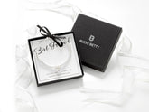 Sterling silver heart bead bracelet in Bijou Betty box with friend card, ideal for birthdays.