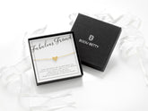 Mini heart bracelet in Bijou Betty box with fabulous friend card, ideal for birthdays.