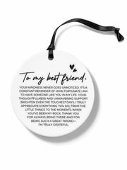 Best friend ceramic hanging decoration