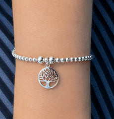 Sterling Silver Family Tree Bracelet