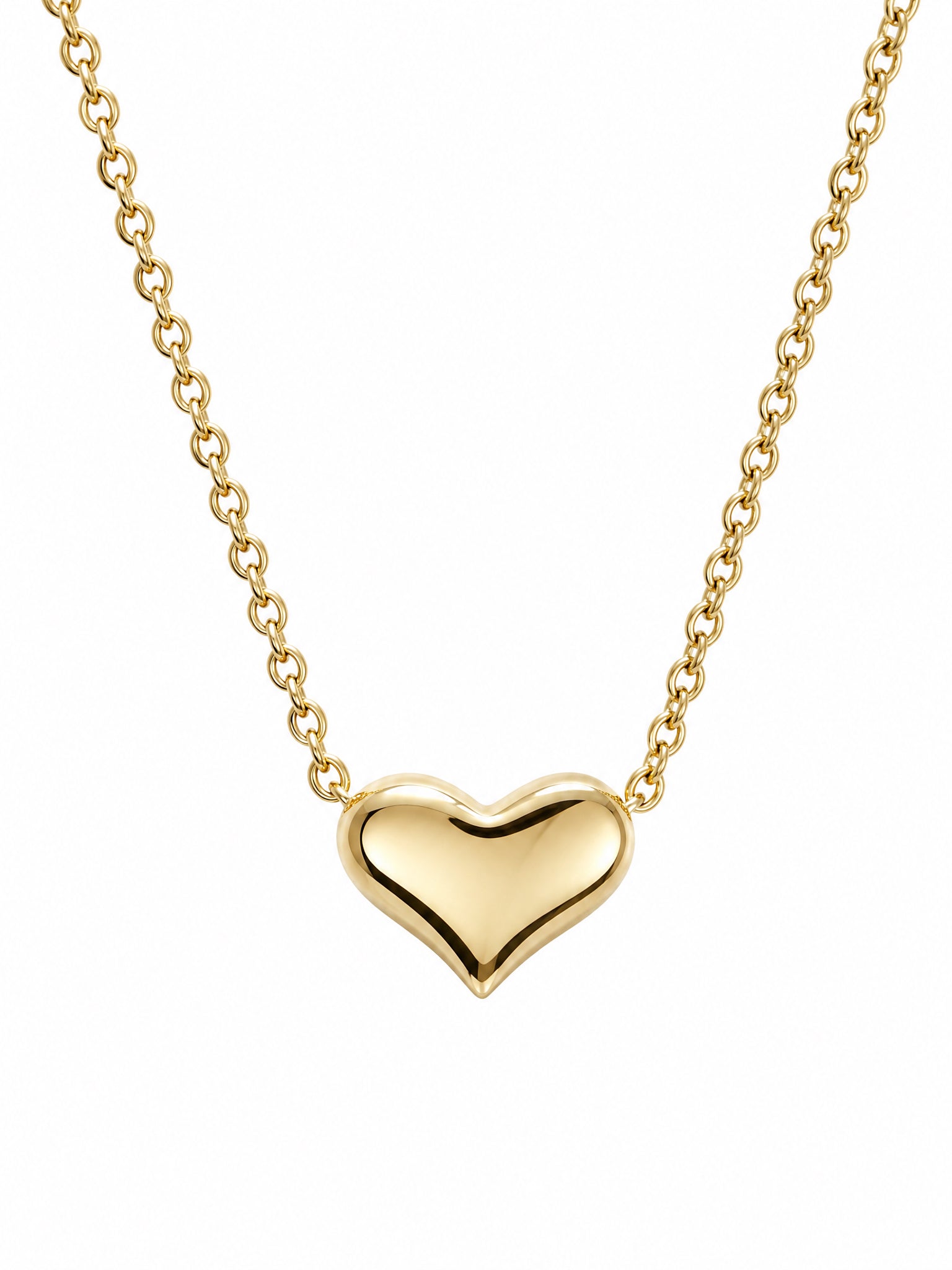 dainty gold heart necklace