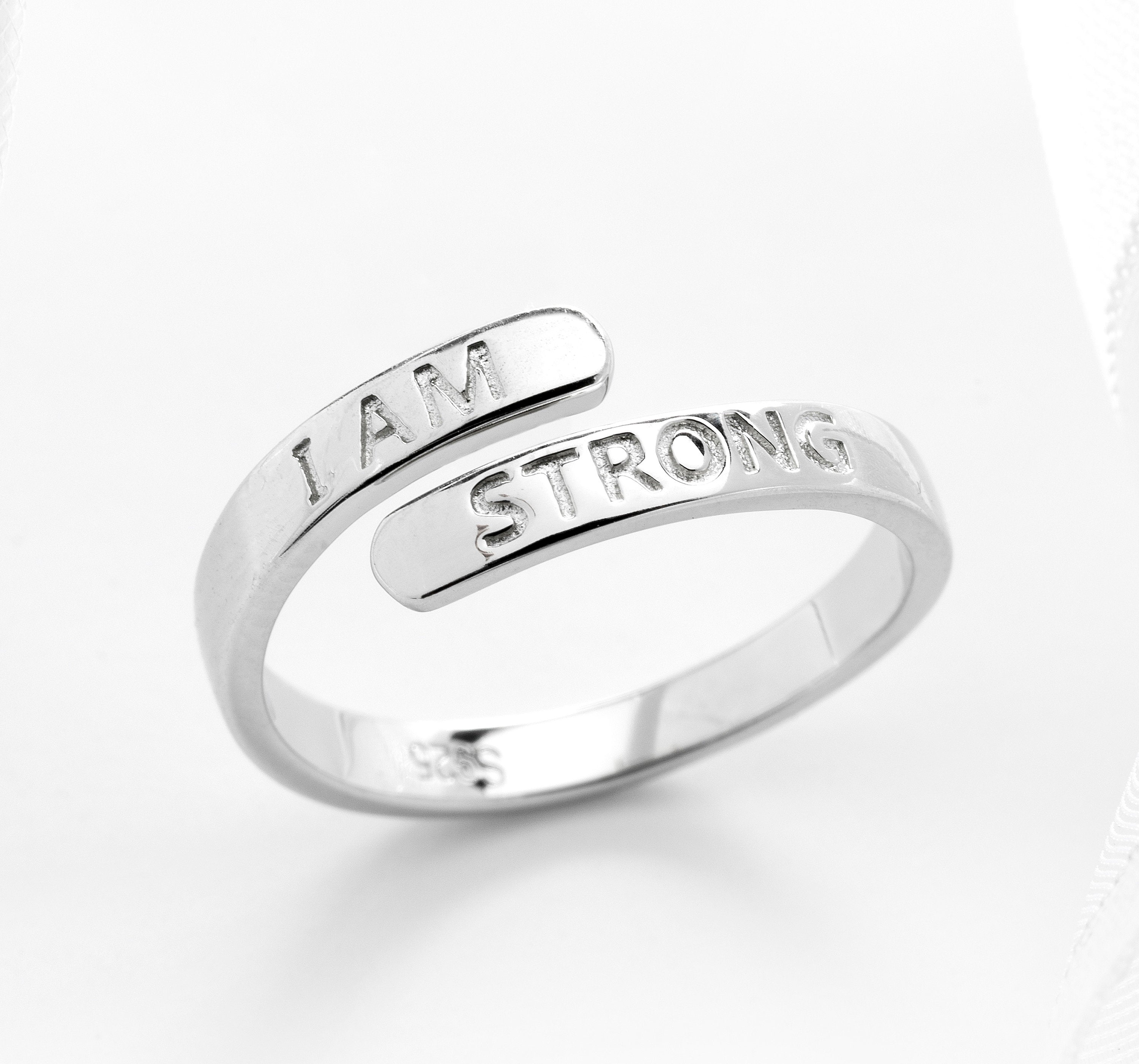 Ring Motivation Adjustable Affirmation Rings - Inspirational Jewellery for Daily Remin