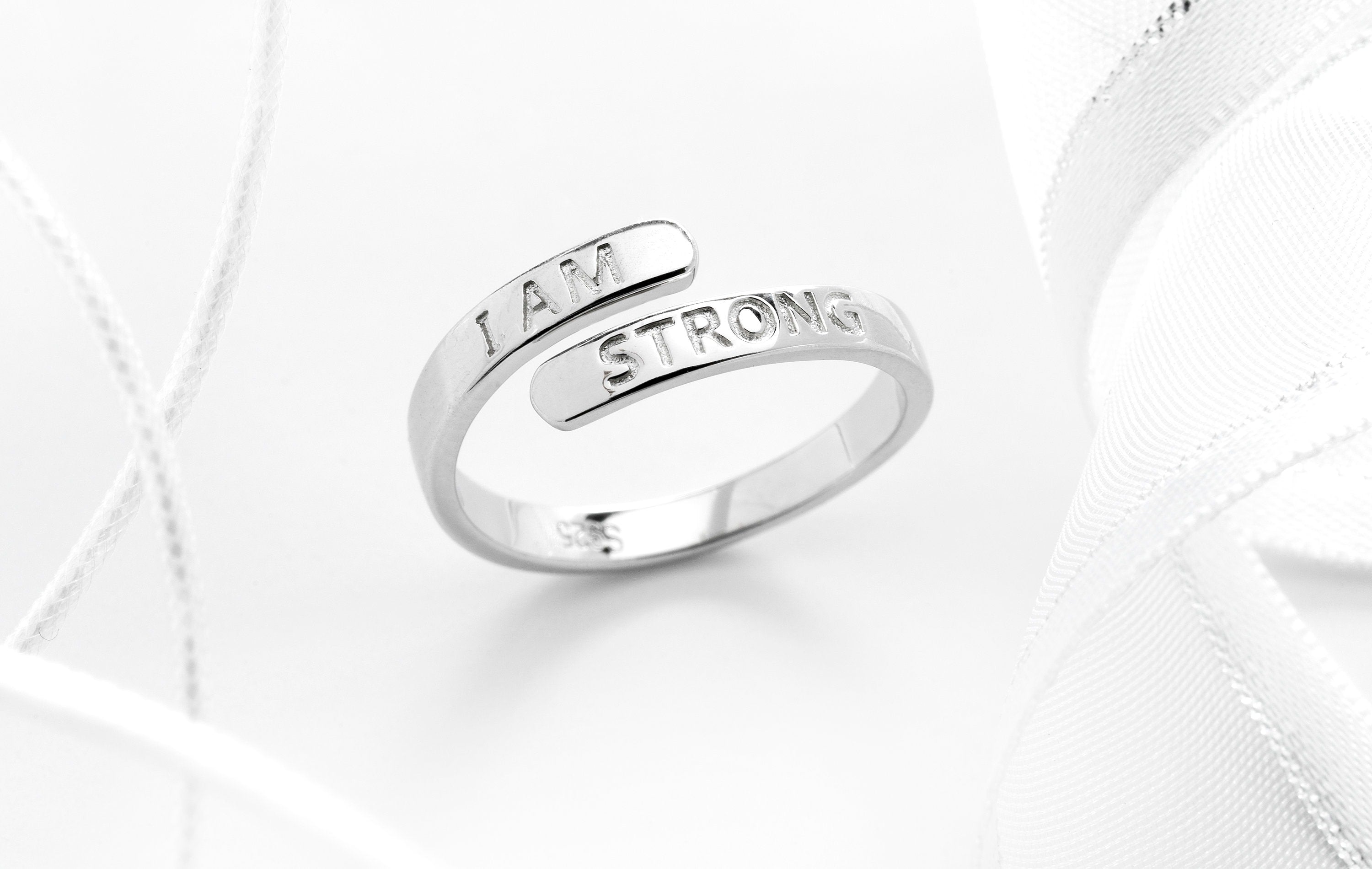 Ring Motivation Adjustable Affirmation Rings - Inspirational Jewellery for Daily Remin