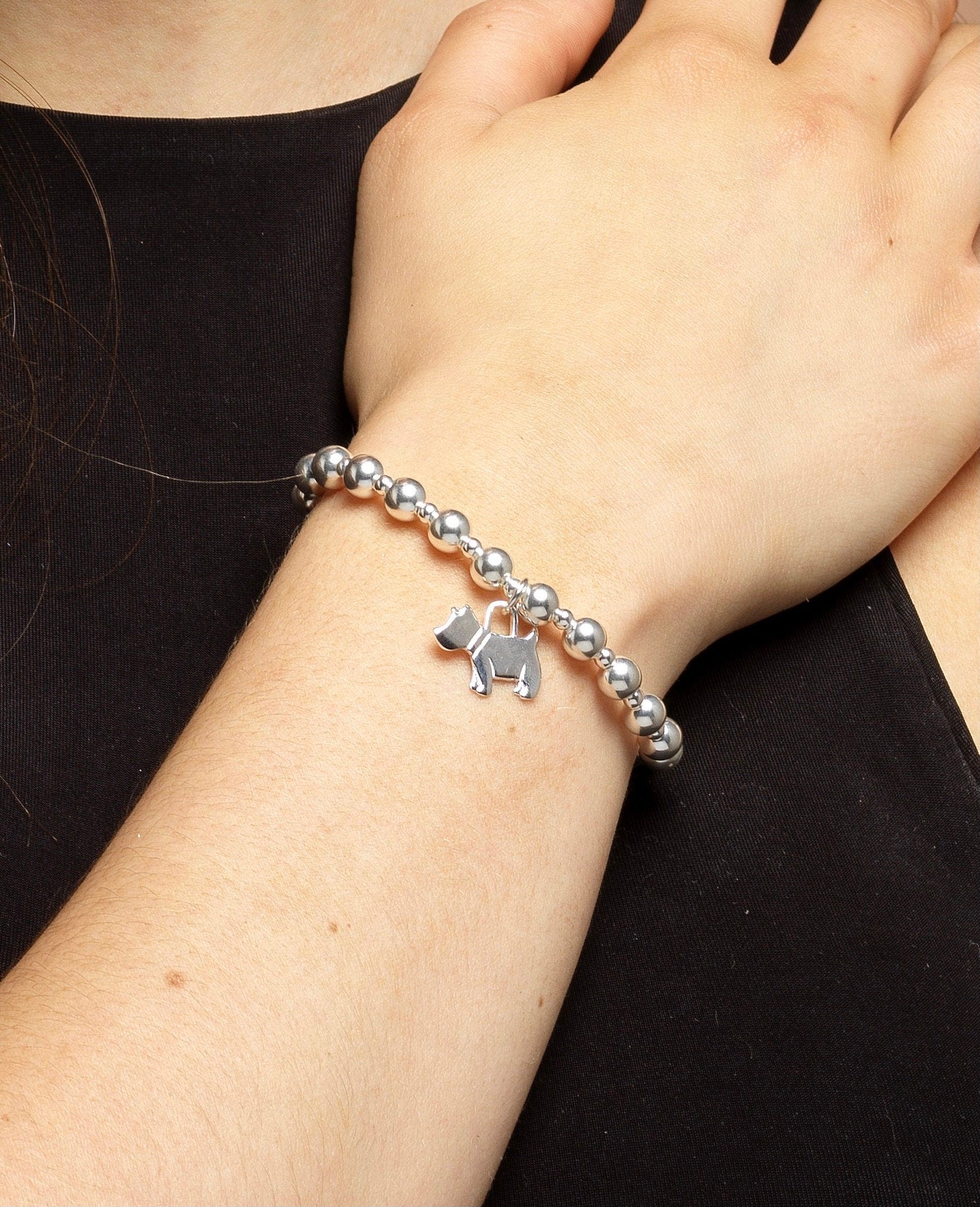 Dog Bracelet, Doggy Bracelet, Dog Lover Gift, Silver Dog Bracelet, Dog jewelry For People, Gift For Dog Owner, Pet Gift, Dog Breeder Gift