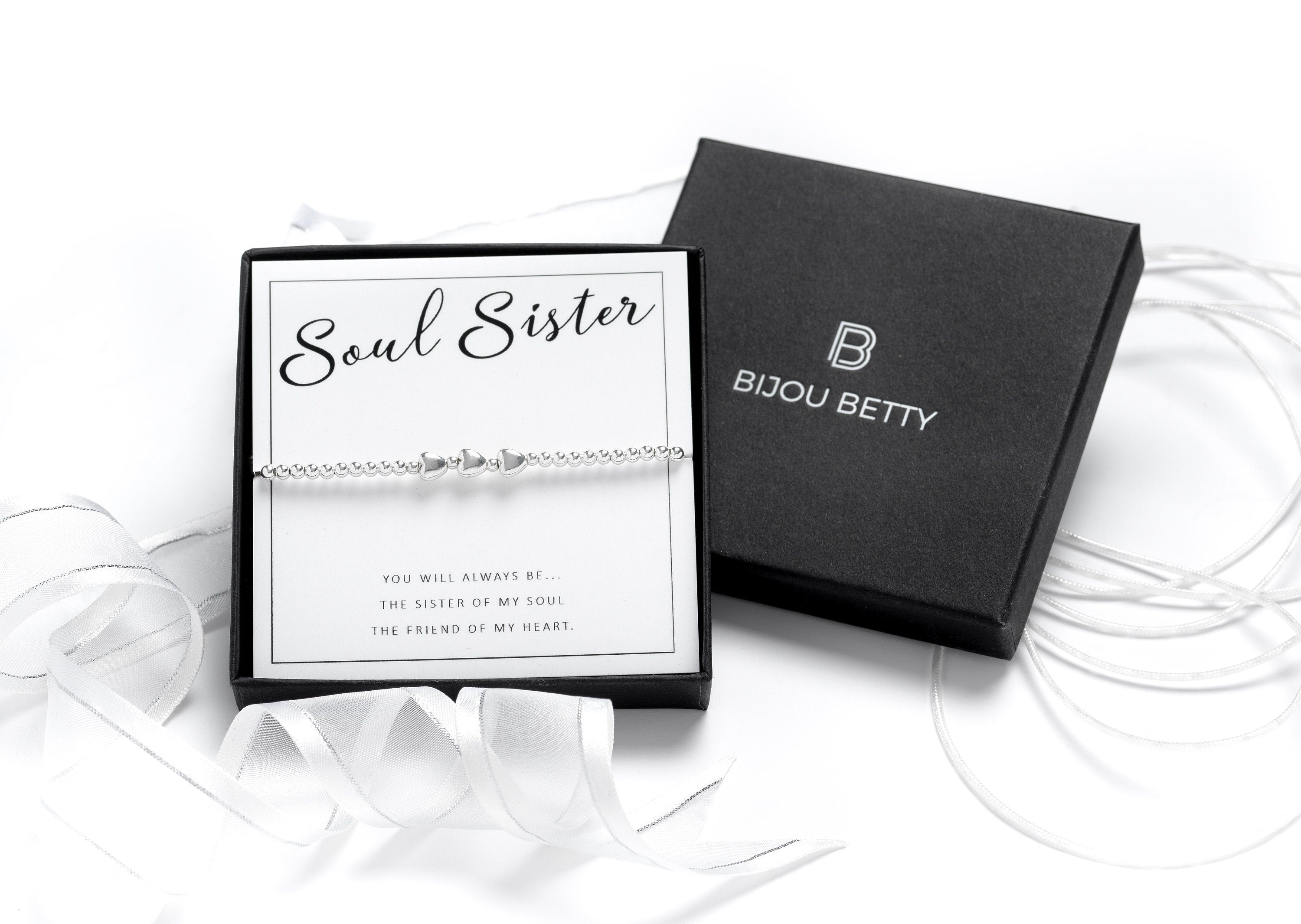 Sterling silver friendship bracelet in Bijou Betty gift box.