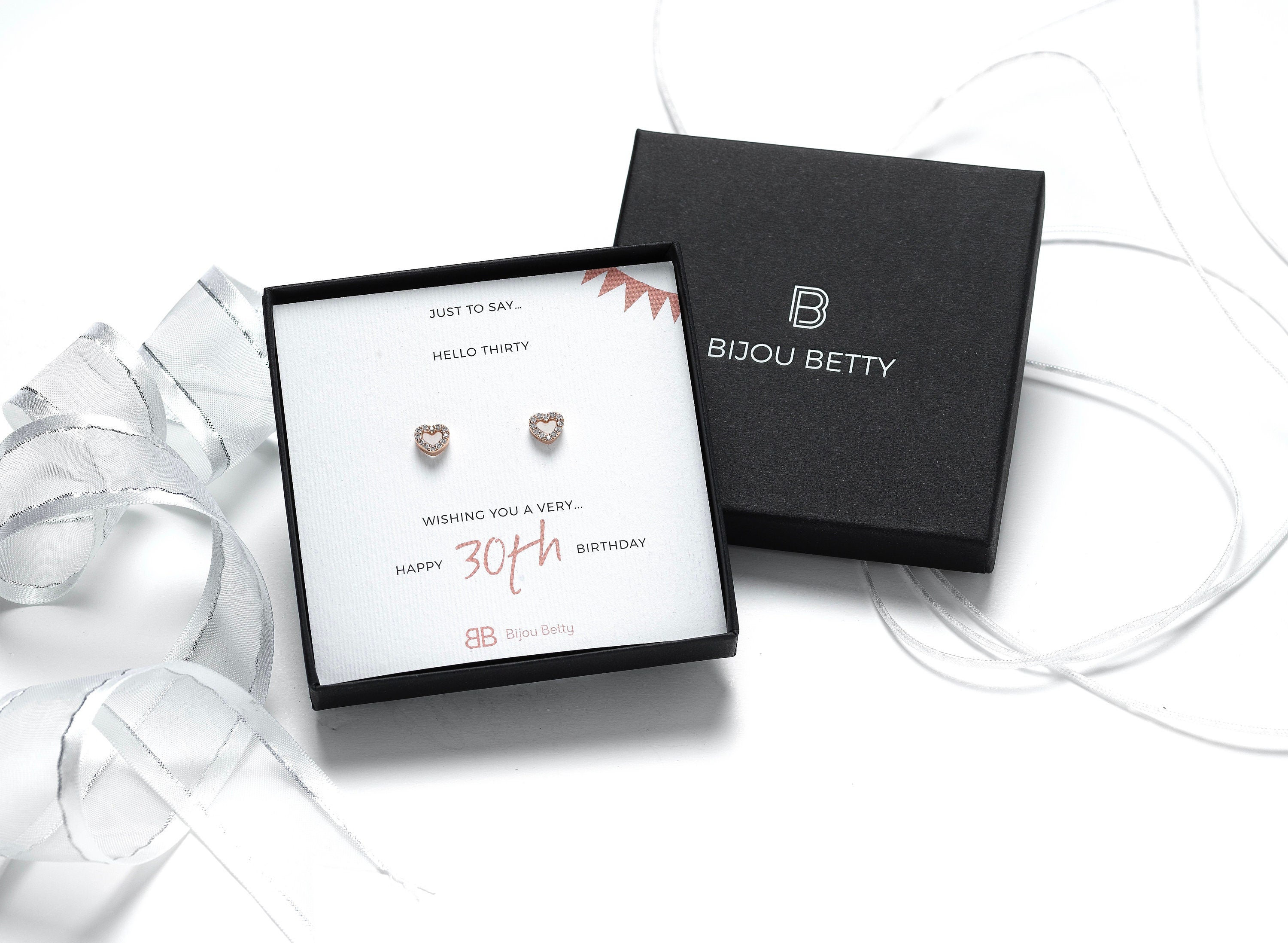 Heart Earrings with Cubic Zirconia Stones