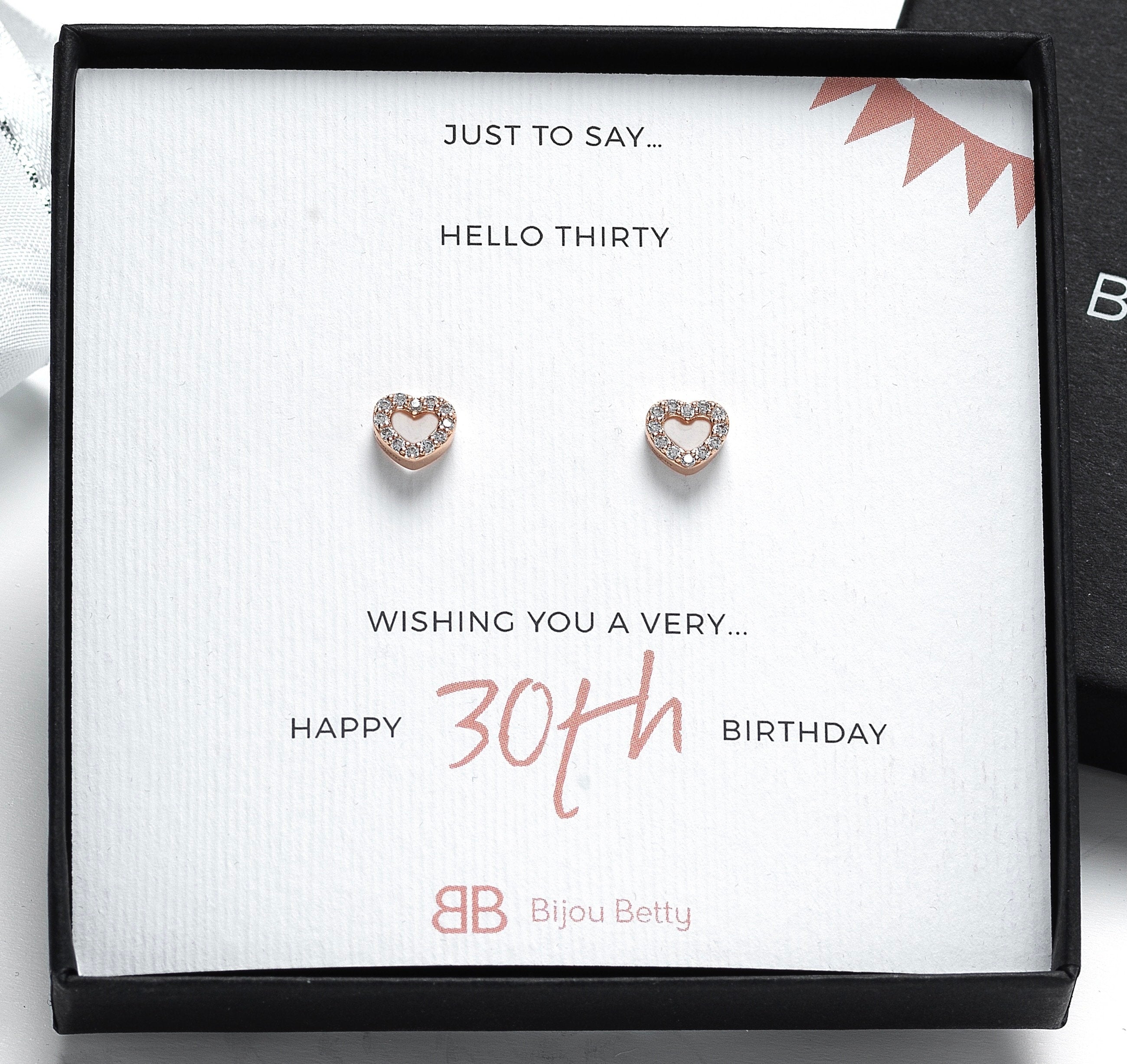 Heart Earrings with Cubic Zirconia Stones