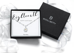Sterling Silver 18th Birthday Daisy Necklace Gift