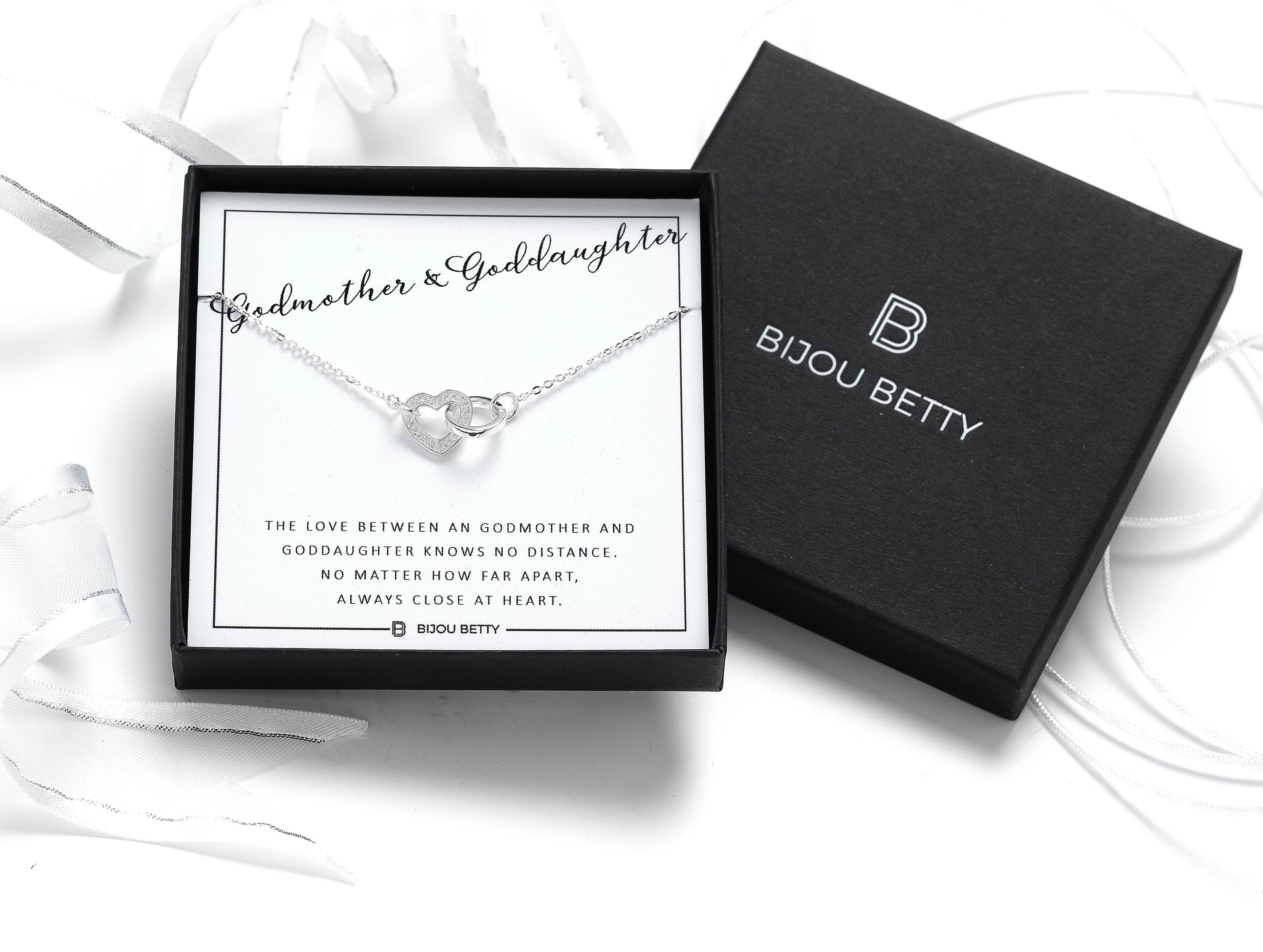 Godmother or Goddaughter Gift - Solid Sterling Silver Necklace - Christening Gift for Godmother - Gift for Goddaughter
