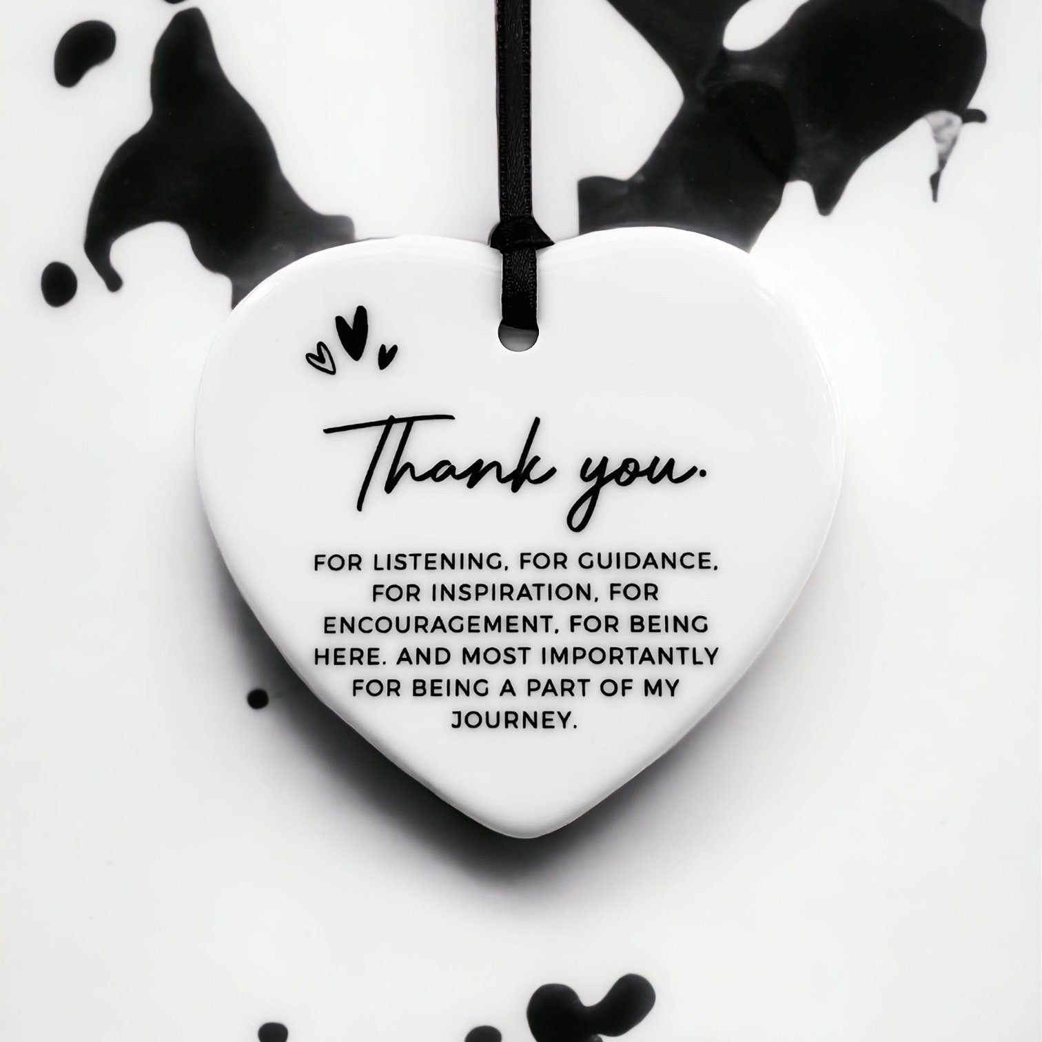 Thank You Gift • Thank You Keepsake • Gift to Say Thank You • Teacher Thank You Gift • Ceramic Heart • Gift for Friend • Thank You Present