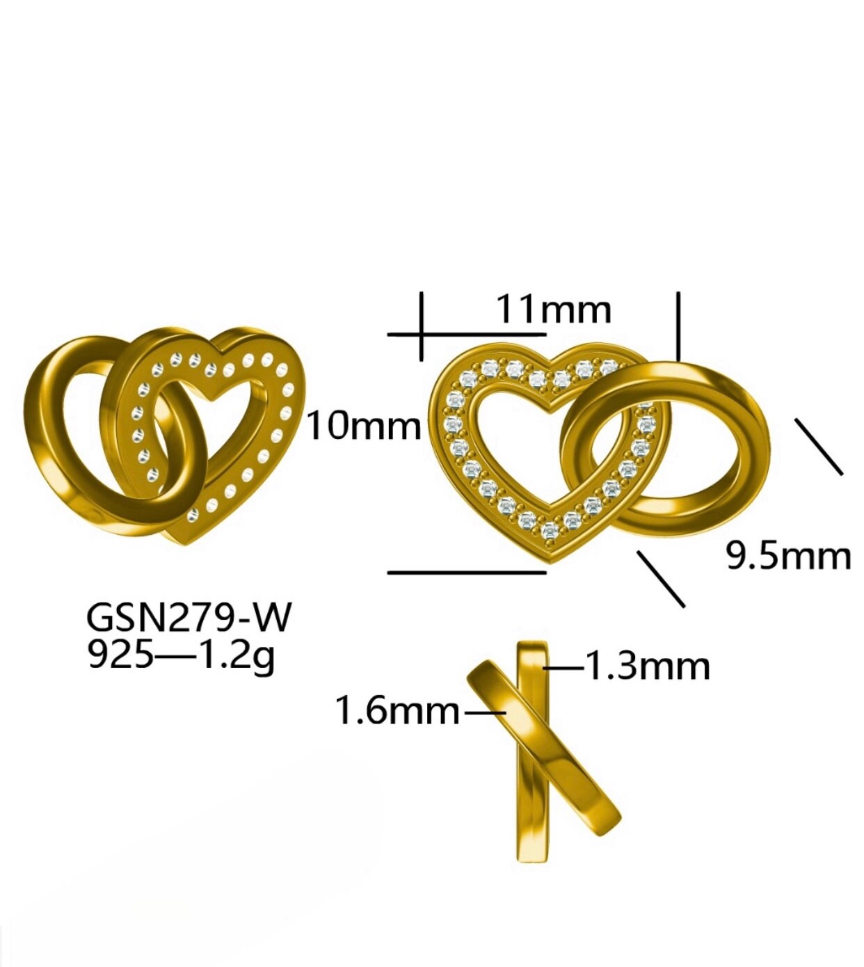 Christmas Sterling Silver Heart Necklace – Gift for Her