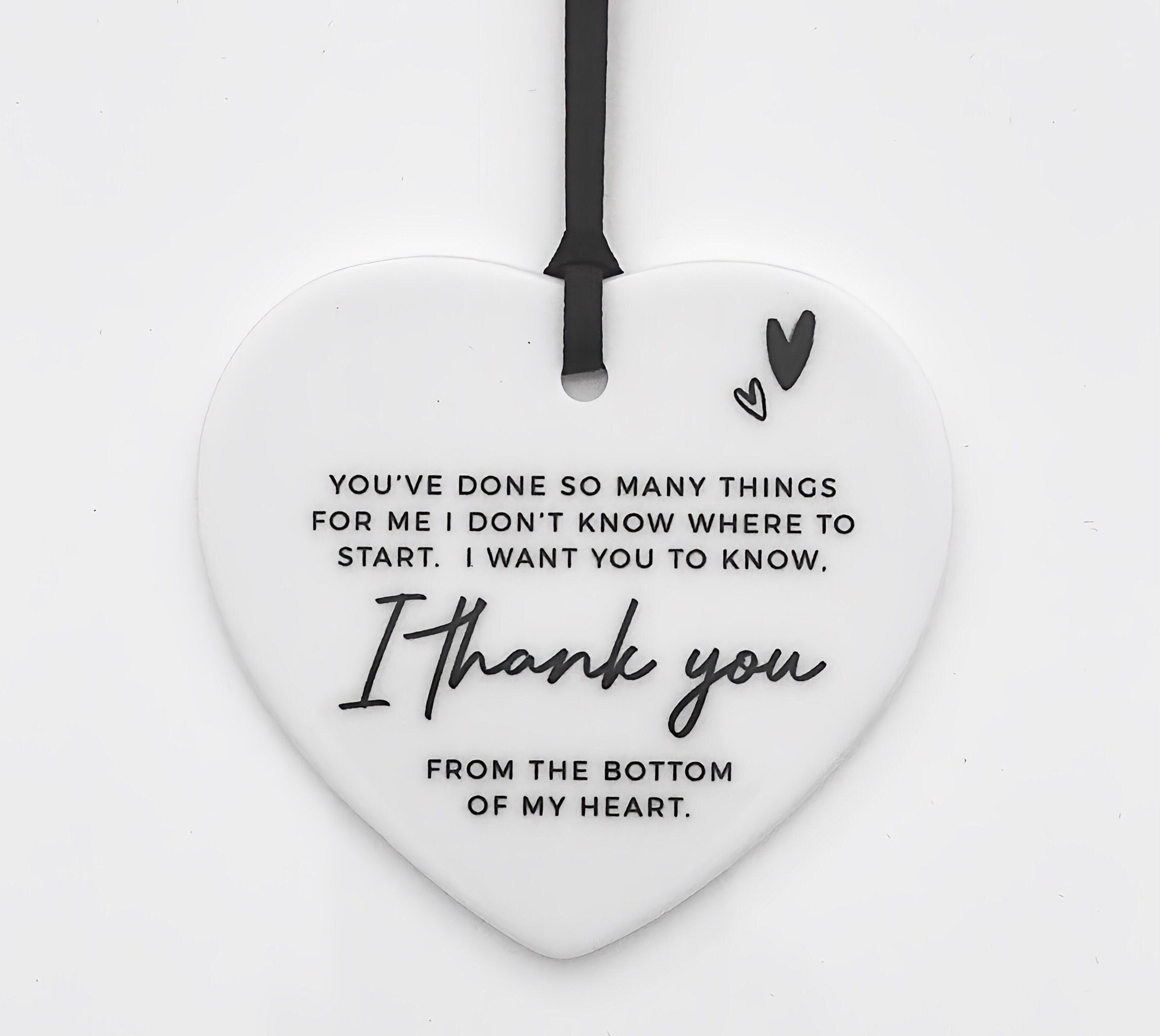 Ceramic thank you heart keepsake in Bijou Betty gift box.
