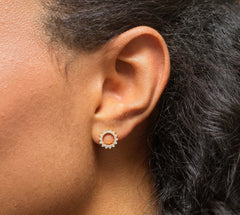 Mother of the Bride Wedding Gift, 925 Silver Sunburst Earrings