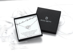 Godmother or Goddaughter Gift - Solid Sterling Silver Necklace - Christening Gift for Godmother - Gift for Goddaughter