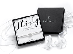 30th Birthday Bracelet/30th Birthday Gift For Her, 30th Birthday Ideas, 30th Birthday Gift For Daughter, 30th Birthday, Silver 30th Bracelet