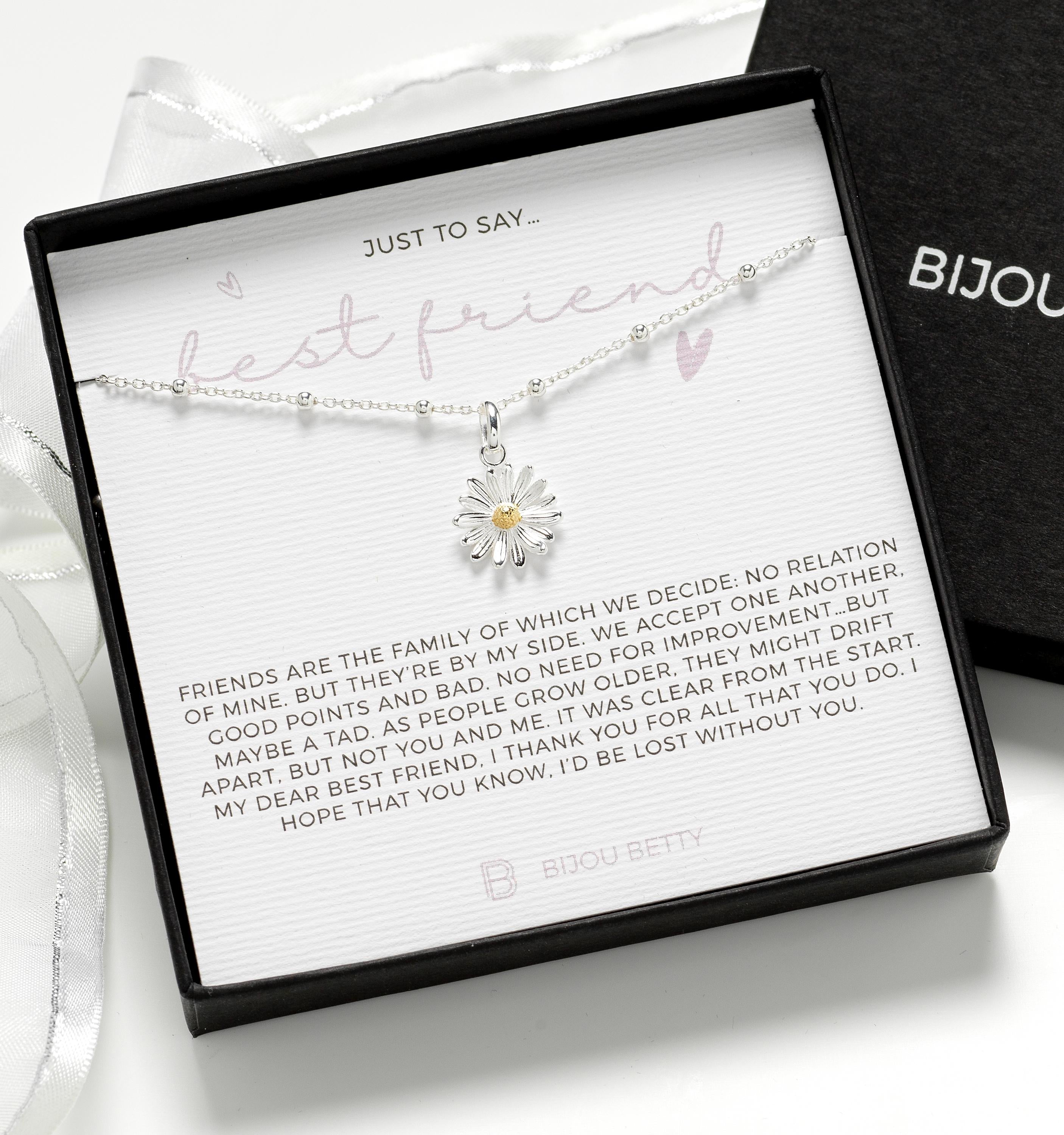 Gift for Friend Woman, Friendship Necklace, Best Friend Necklace, Jewellery Gift, Gift for Her, Best Friend Gift, BFF Gift, Daisy Necklace