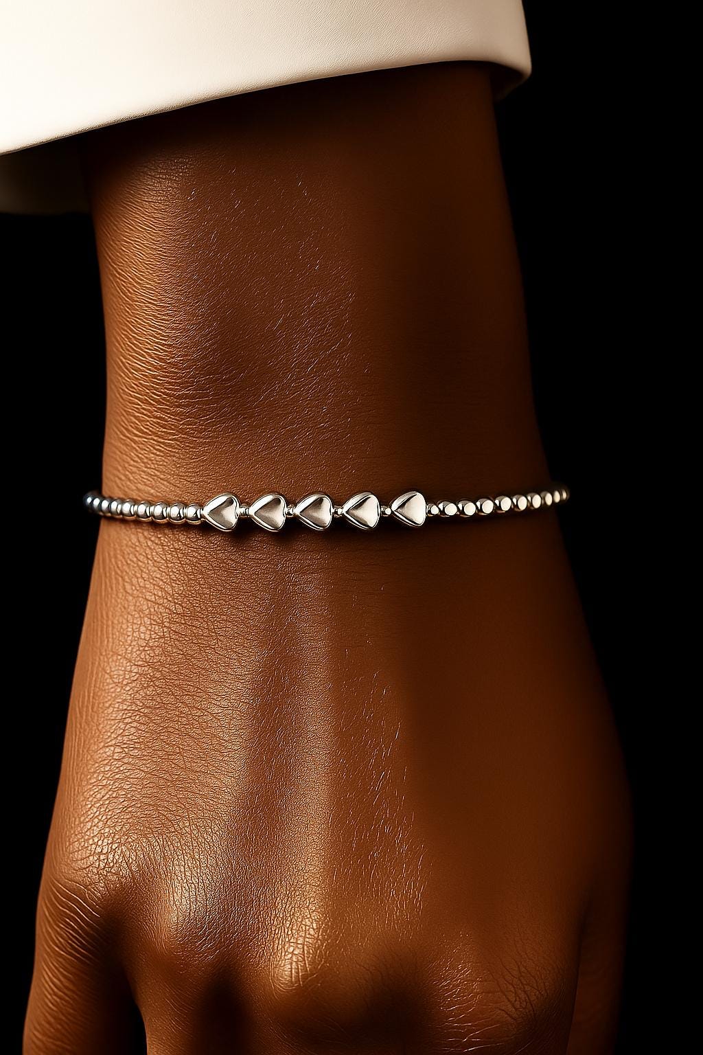 Sterling Silver 50th Birthday Heart Bracelet Gift