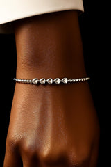 Sterling Silver 50th Birthday Heart Bracelet Gift