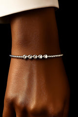 Elegant 50th Birthday Sterling Silver Heart Decades Bracelet