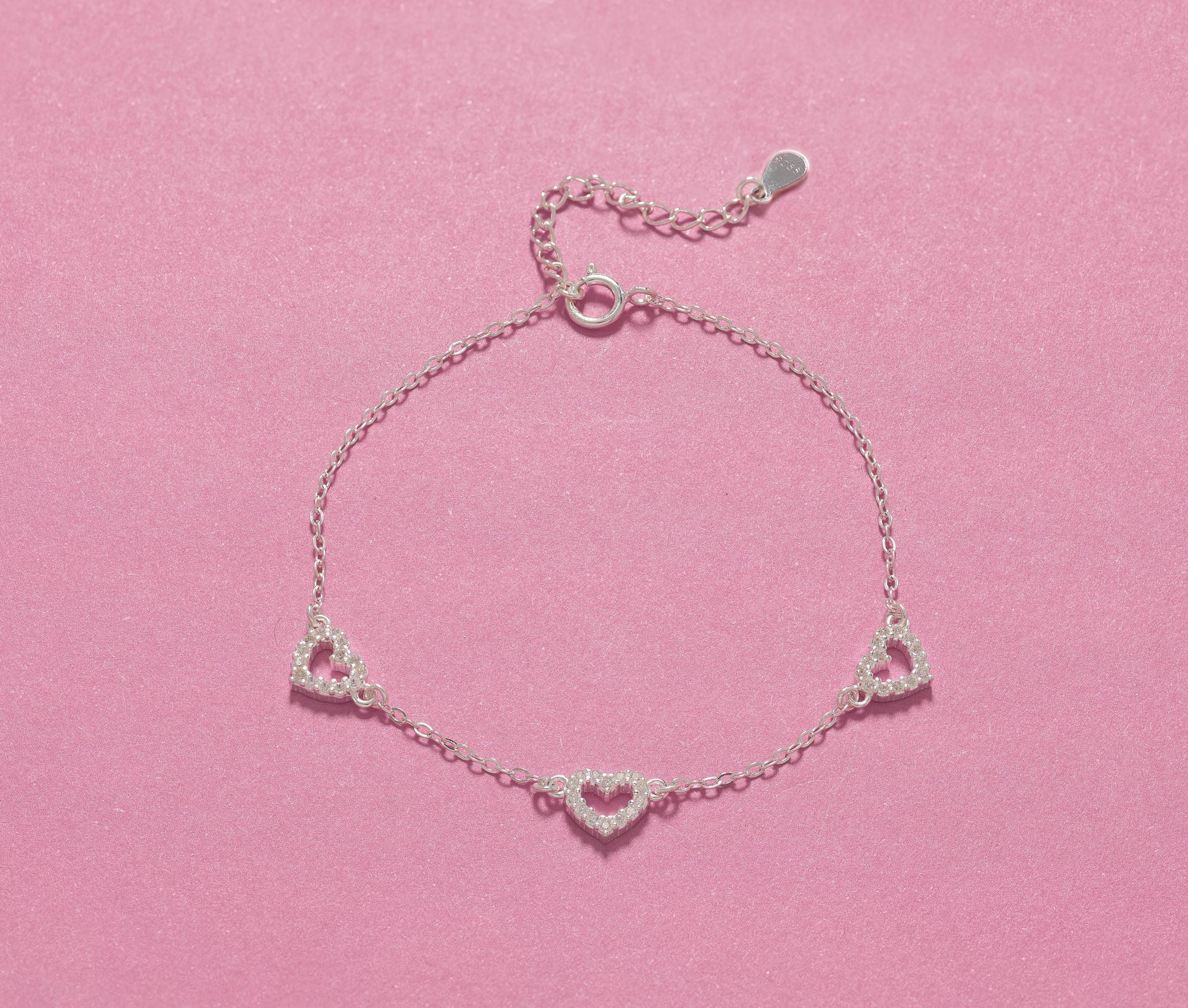 925 Silver 18th Birthday Bracelet, Heart Gift for Her, Daughter, Sister or Friend