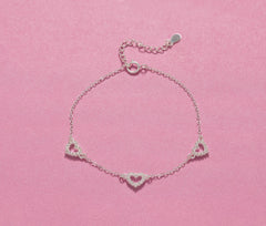 925 Silver 18th Birthday Bracelet, Heart Gift for Her, Daughter, Sister or Friend
