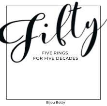 Sterling Silver 5 Ring Decades Necklace - 50th Birthday Gift