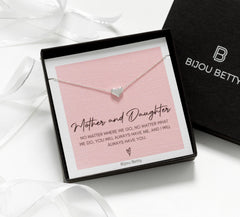 Mother Daughter Heart Necklace - Gift | Bijou Betty