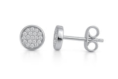 60th Birthday Gift Earrings for Her | Sterling Silver Circle Studs | CZ Earrings | Gift for Mum, Sister, Friend | 60th Keepsake