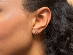 Sterling Heart Earrings – 13th Birthday Gift