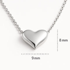 Close-up of 925 silver heart necklace with gold/rose gold options, perfect for goddaughter birthday gifts.