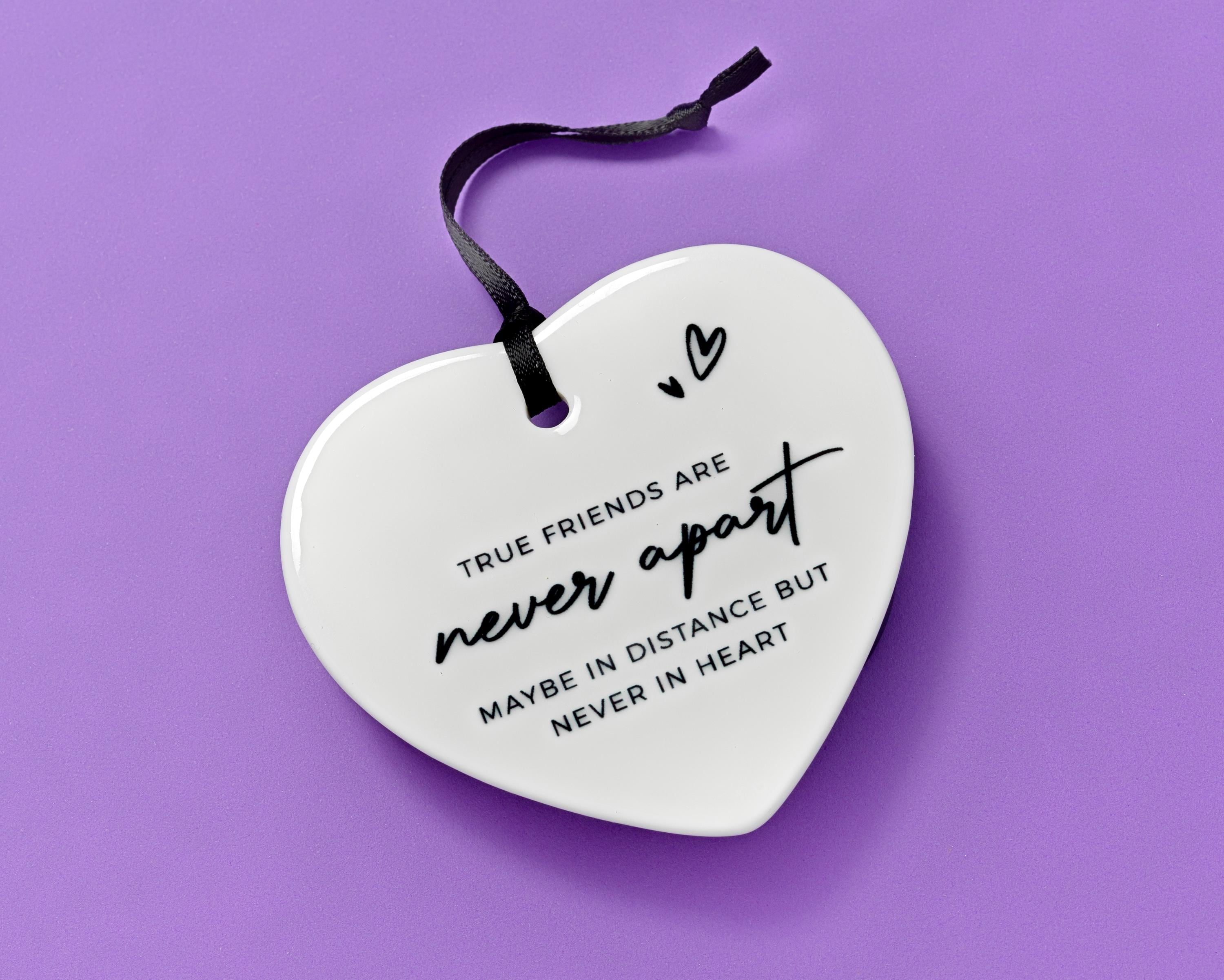 Gift for Friend - Ceramic Heart Keepsake - A Sentimental Gift for Long Distance Friends