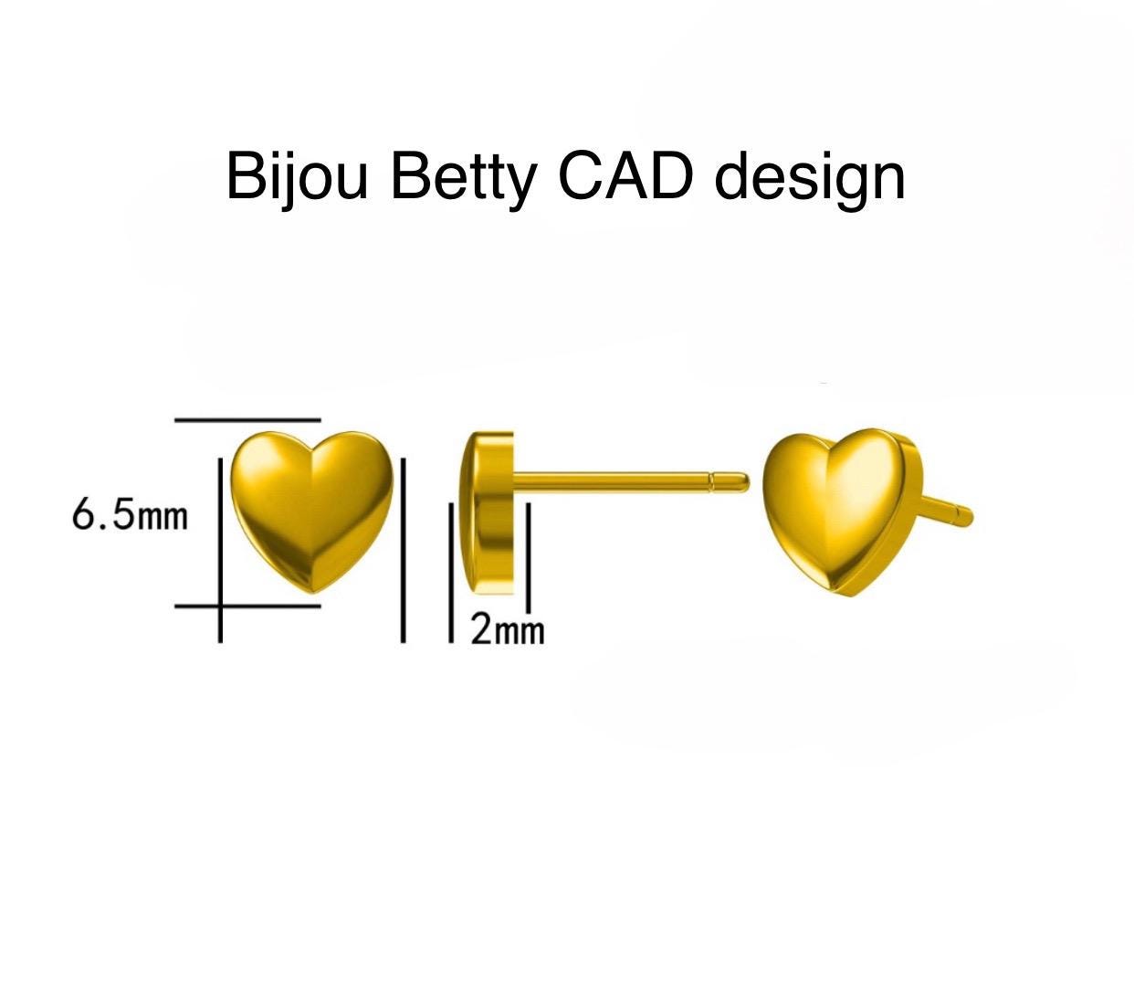 Niece Birthday Sterling Heart Earrings – Gift