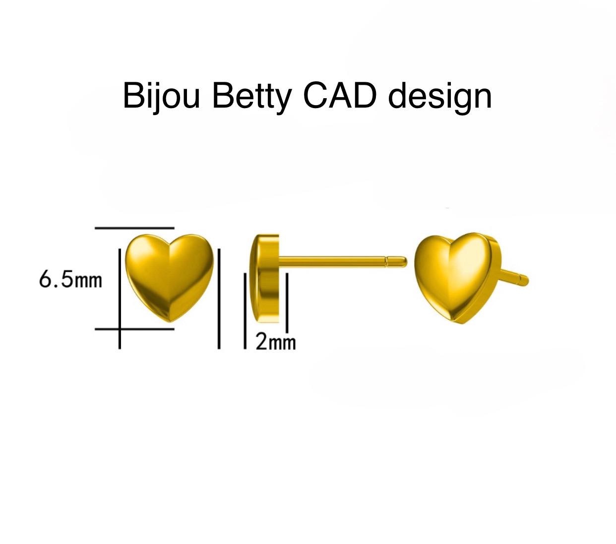 h Birthday Sterling Heart Earrings – Gift