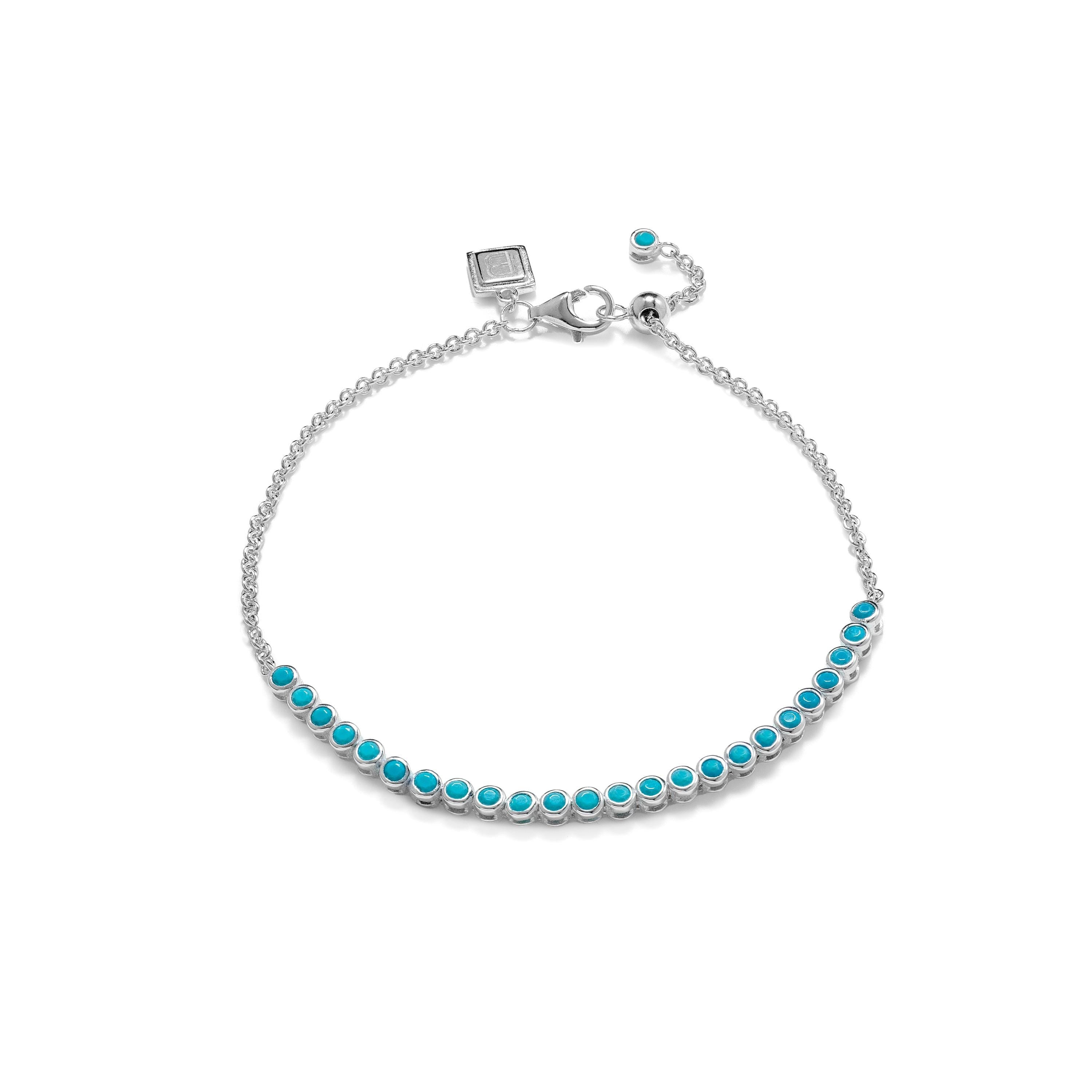 Adjustable turquoise sterling silver bracelet.