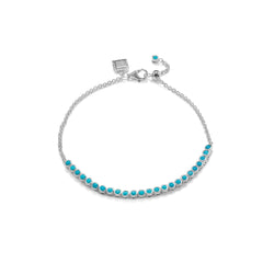 Adjustable turquoise sterling silver bracelet.