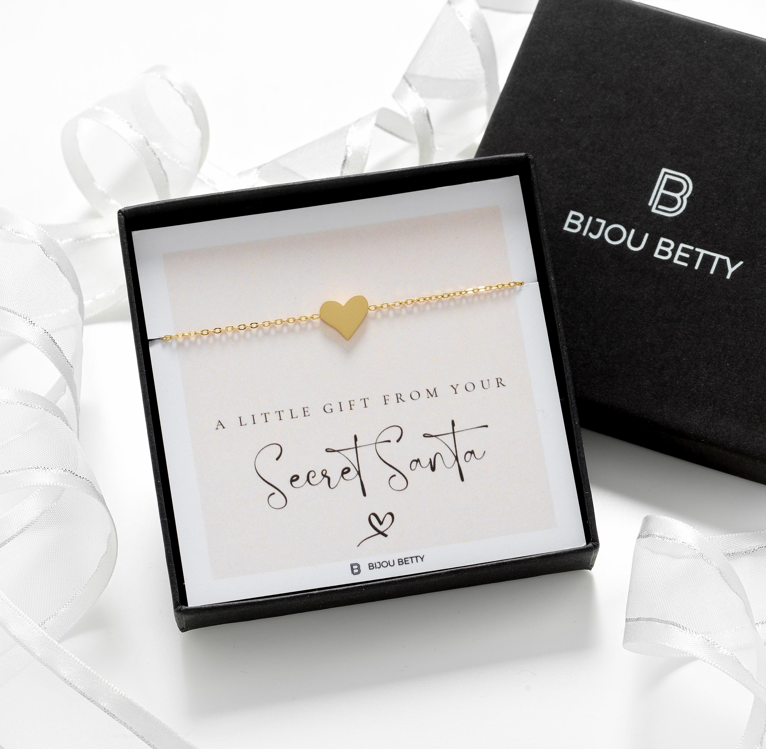 Bijou Betty Christmas bracelet with tissue, card, customised tag, and gift bag, great for a colleague.