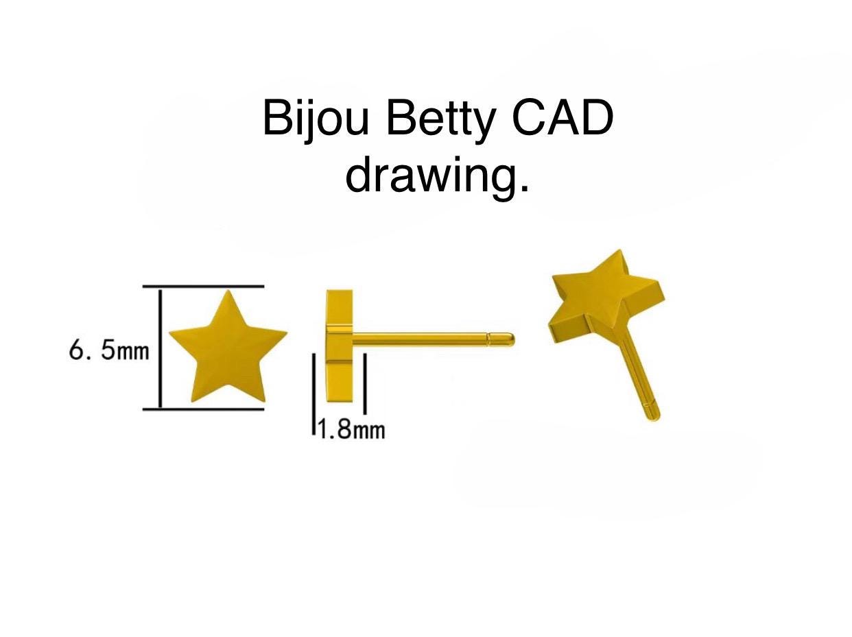 Secret Santa Sterling Silver Star Earrings – Gift