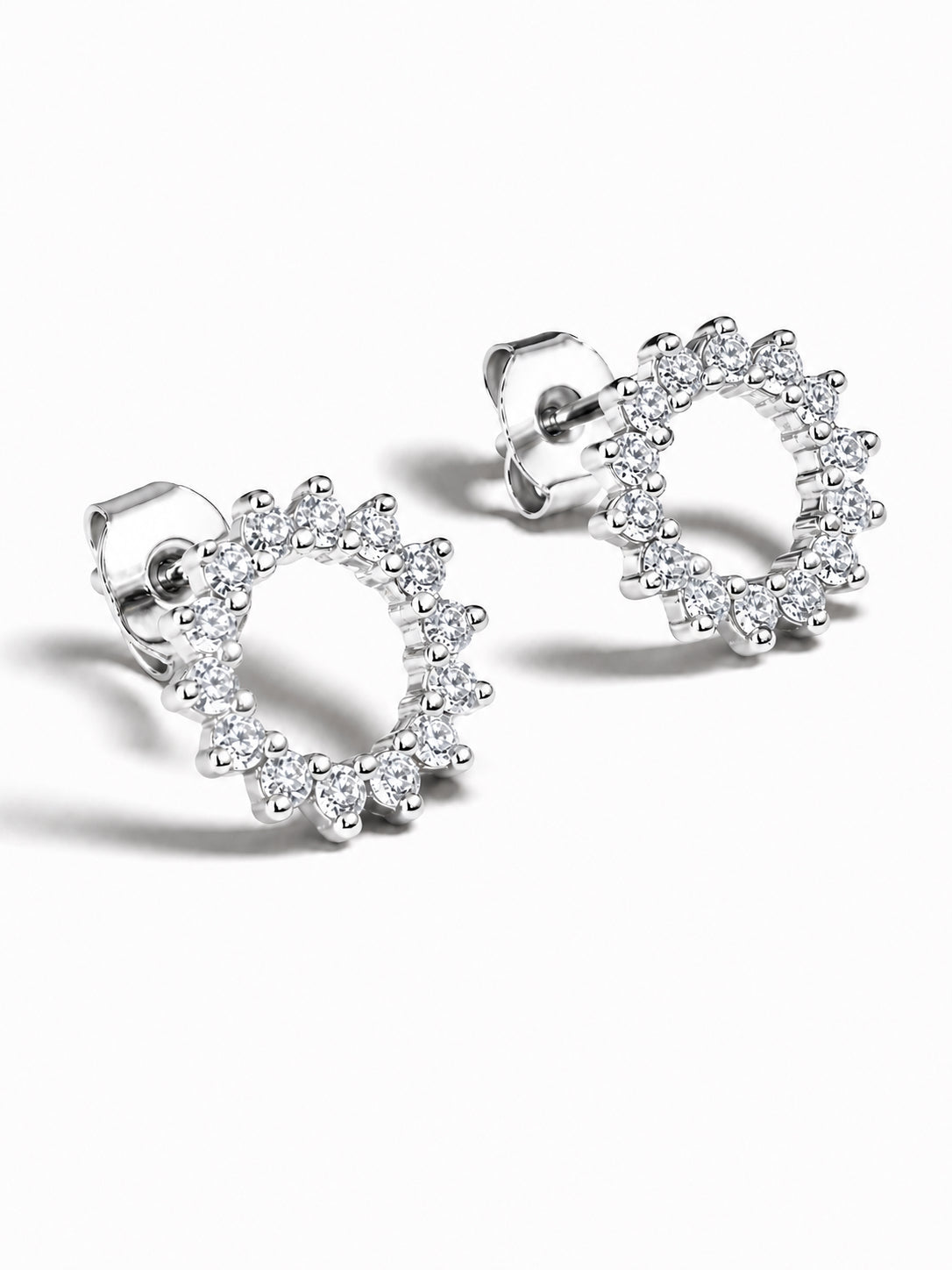 A pair of silver sunburst earrings for 50th birthday gift for her